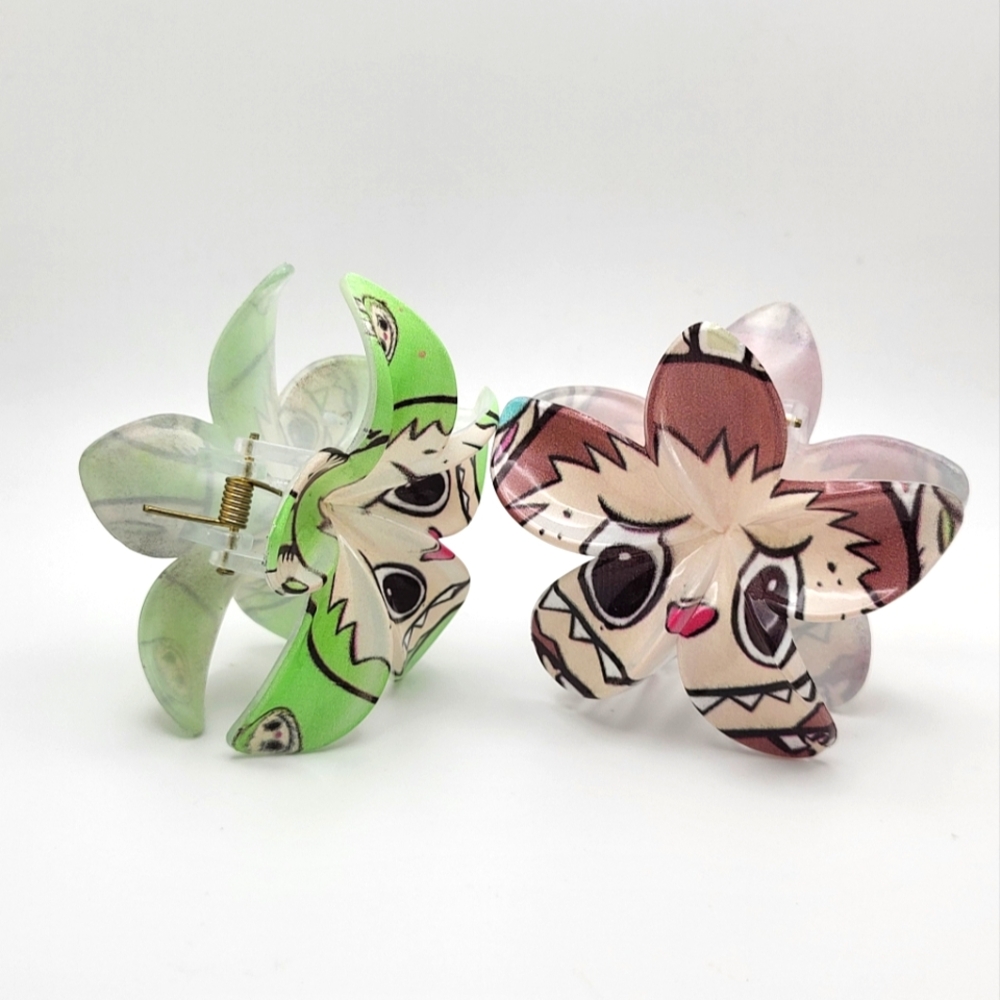 LABUBU 2-Pack Large Hair Claw Clips NEW